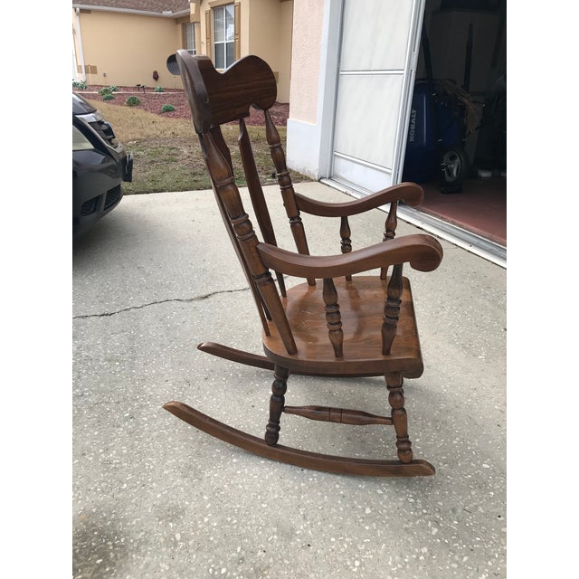 Mid-Century Modern Large Mid-Century Victorian Rocker For Sale - Image 3 of 12