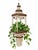 Exceptional large vintage hanging planter composed almost entirely of natural seashells and delicate strung shellwork,...