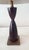 Mid-Century Modern Design Pair of Hourglass “Turned” Shaped Two-Toned Dark Lamps Excellent Condition For Sale - Image 10 of 12