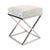 Pasargad Home Safari Steel & Cowhide Bench For Sale - Image 4 of 4