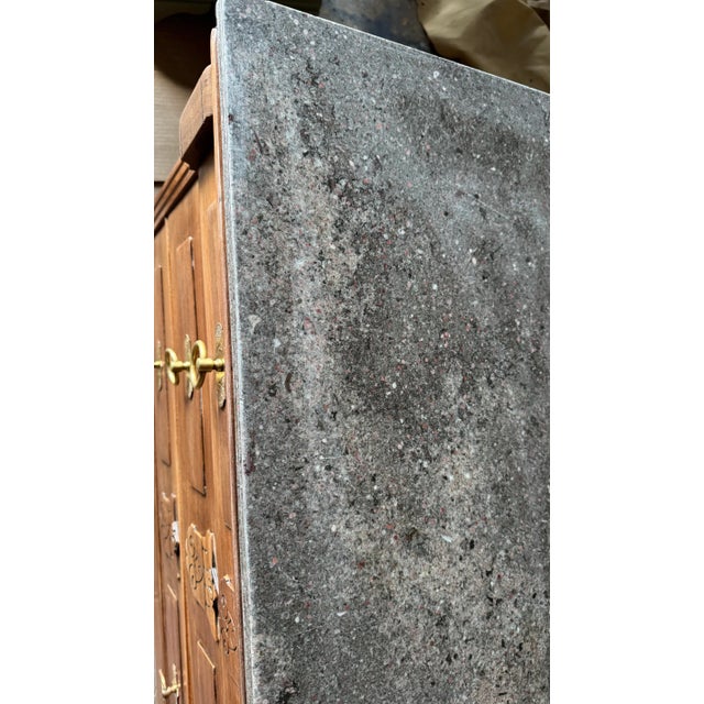 Wood Antique Oak Dresser With Marble Top For Sale - Image 7 of 12