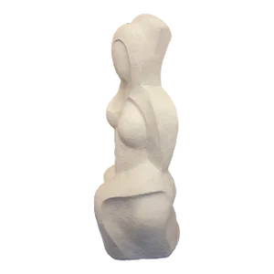 1980s Mitsou, Abstract Nude Plaster Maquette Sculpture