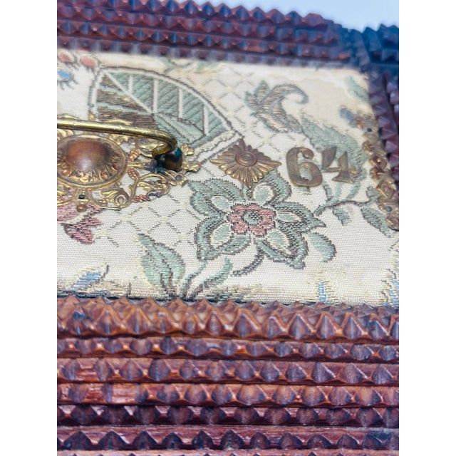 Wood Antique Tramp Art Box For Sale - Image 7 of 12