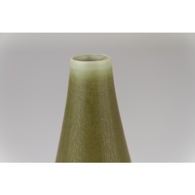 Green Danish Modern Ceramic Vase by Per Linnemann-Schmidt for Palshus, 1960s For Sale - Image 8 of 18