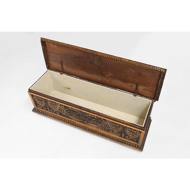 Venetian Carved and Polychroom Oak Chest For Sale - Image 12 of 18
