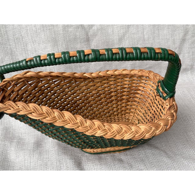 Mid 20th Century Vintage French Wicker Wine Bottle Holder For Sale - Image 5 of 14
