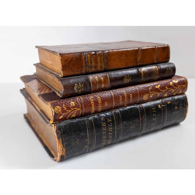 English Mid-Century Faux Leatherbound Book Decorative Box, French or English For Sale - Image 3 of 13