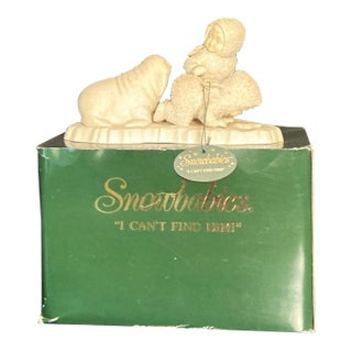 Vintage Department 56 Snowbabies "I Can't Find Him" Walrus Figurine With Orginial Packaging For Sale