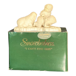 Vintage Department 56 Snowbabies "I Can't Find Him" Walrus Figurine With Orginial Packaging
