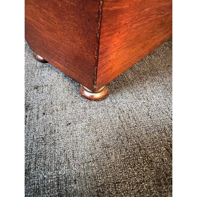 Traditional Regency Mahogany Sarcophagus form Tea Caddy For Sale - Image 3 of 12