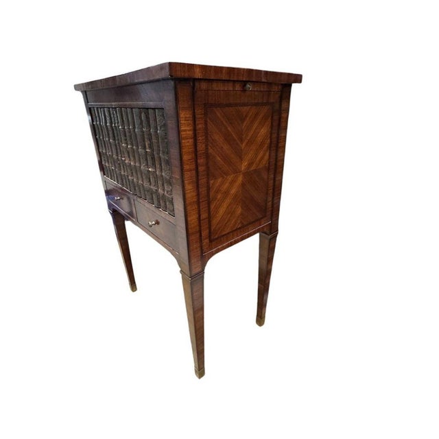 Antique French Louis XVI Style Marquetry Faux-Book Facade Cabinet With Pull-Out Sides, Late 19th Century For Sale - Image 4 of 12