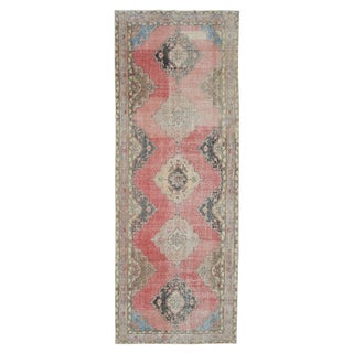 Turkish Hand-Knotted Runner Rug For Sale