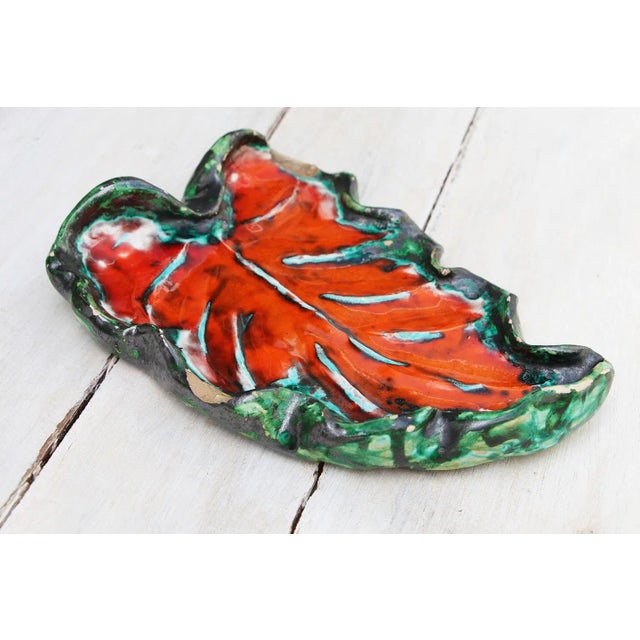 1940s 1940s French Art Deco Vine Leaf Jewelry Dish For Sale - Image 5 of 13
