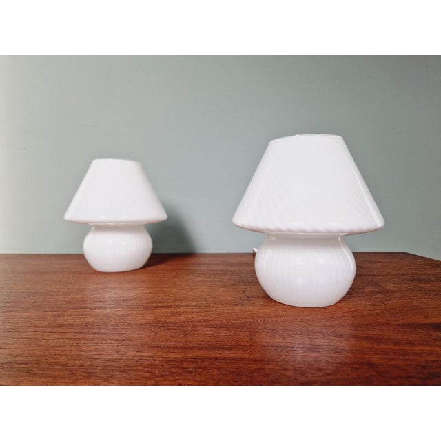 1970s Murano Glass Mushroom Lamps, 1970s, Set of 2 For Sale - Image 5 of 17