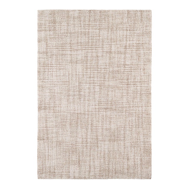 Dash & Albert by Annie Selke Crosshatch Ivory Micro Hooked Wool Rug, 2'6" x 8' For Sale