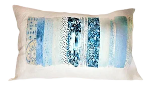 Light Blue Colorway Lumbar Sunbrella Pillow