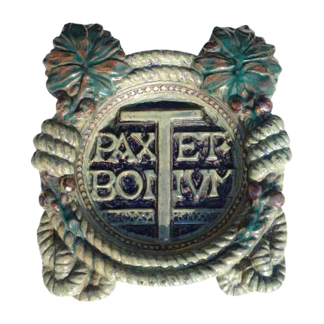 Italian Ceramic Wall Sculpture by Galileo Chini for S. Lorenzo Mugello, 1920s For Sale