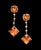 Custom made Natural Finely Faceted Quality Morganite and Diamond Earrings set in 14k yellow Gold with a total ct weight of...