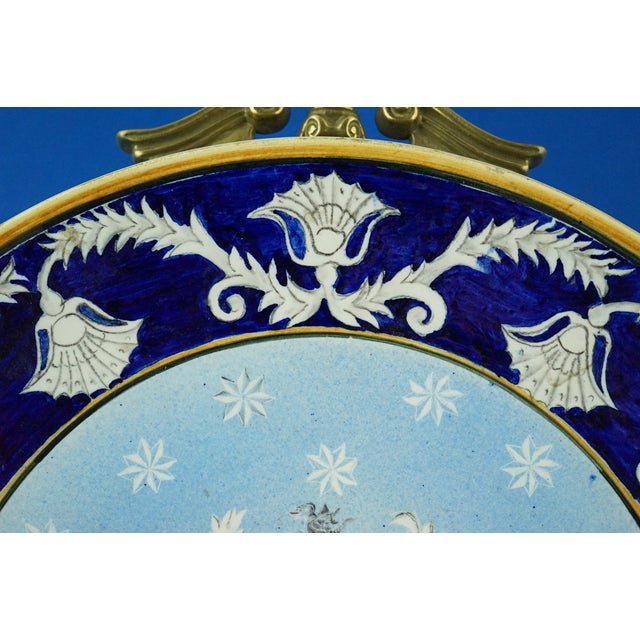Large Antique Ceramic Plate by Bartolomeo Gregorj for Giuseppe Kibel, 1887 For Sale - Image 17 of 18