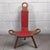 Set of Spanish Brutalist Chair in Wood & Red Leather, 1960s For Sale - Image 9 of 18