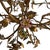 Metal Golden Floral Lamp in Brass and Porcelain, 1930s For Sale - Image 7 of 9