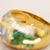 Gold Late 20th Century 18k Yellow Gold Diamond Emerald Ring, Size 7 For Sale - Image 8 of 8