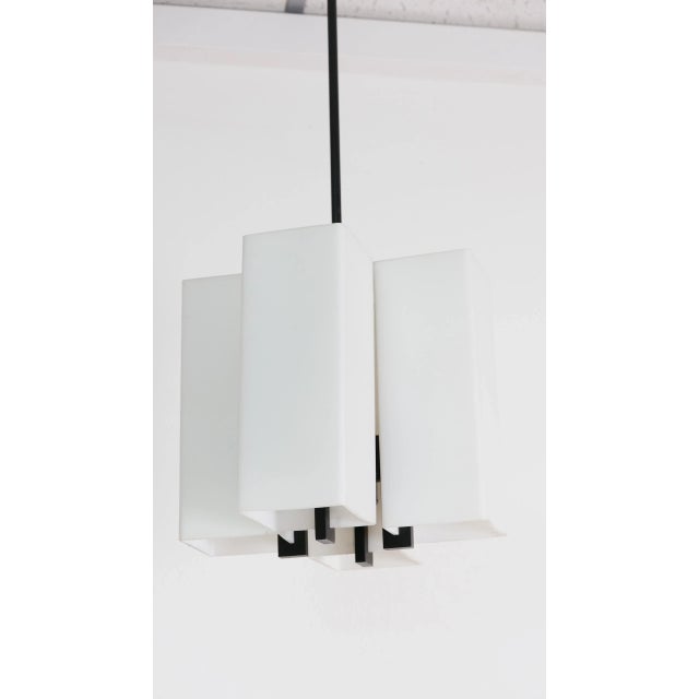 Square Opal Glass Ceiling Lamp, Germany, 1960s For Sale - Image 10 of 10