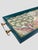 Textile Custom Tray Lee Jofa Embroidered Linen Teal For Sale - Image 7 of 11
