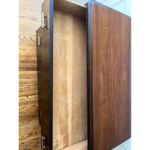 1930s Art Deco Walnut Waterfall Chest of Drawers For Sale - Image 10 of 10