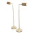 Pair of Vintage Fully Adjustable Floor Lamps by Chapman in Polished Brass For Sale