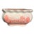 Vintage Ceramic Rectangular Planter Plant Pot White Pink European City Design For Sale