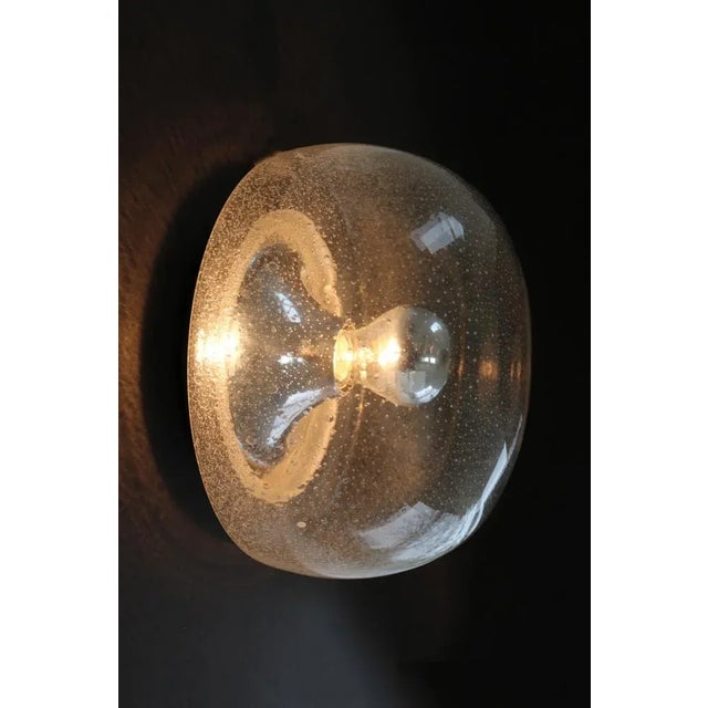 Space Age Bubble Ice Glass Wall Lamp, 1970s, in Very Good conditions. Designed 1970 to 1979 Up to 250V (Europe/UK...