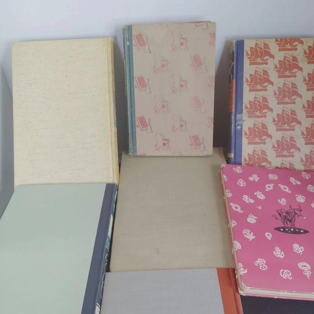 Vintage Decorative Classic Children's Books Adventures of Robinson Crusoe, Pinocchio, Huckleberry Finn & More Set of 7 For Sale - Image 4 of 7