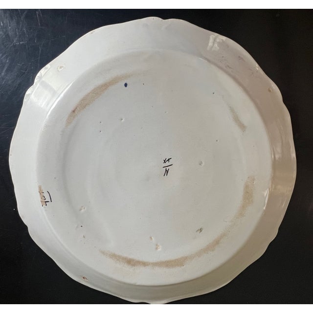 Blue 19th Century Hand Painted French Faience Commemoration Plate For Sale - Image 8 of 9