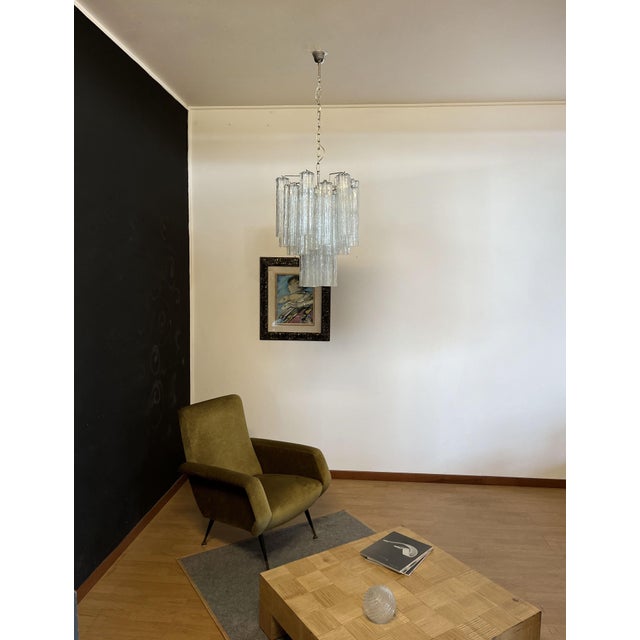 Murano Glass Tube Chandelier, 1990s For Sale - Image 11 of 18