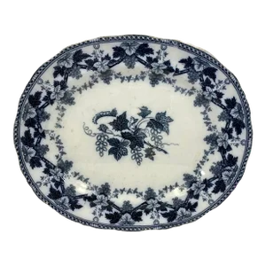 Antique E. Challinor Vine Pattern Serving Platter Made in England - Circa 1860