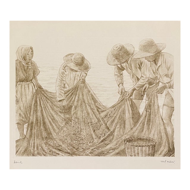 Willy Seiler Haul Japanese Etching For Sale