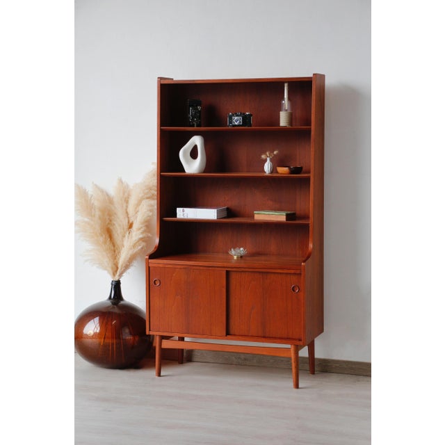 Vintage Scandinavian Teak Bookshelf, 1960s For Sale - Image 9 of 15