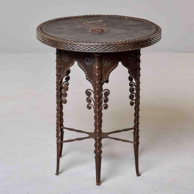 Metal Early 20th Century French Metal Side or Garden Table For Sale - Image 7 of 12