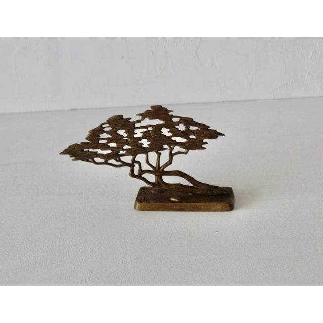 Bijan Bijan Style Brass Bonsai Tree Tabletop Sculpture Vintage Mid-Century For Sale - Image 4 of 17