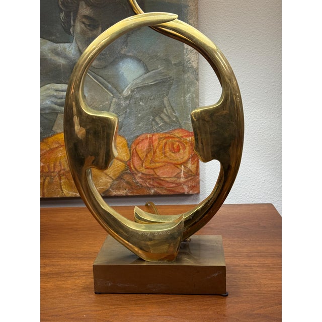 1970’s Willy Daro Brass Lamp For Sale - Image 15 of 18