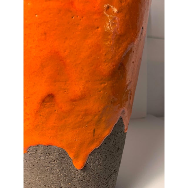 Ceramic Large Midcentury Italian Ceramic Lamp Attributed to Aldo Londi for Bitossi For Sale - Image 7 of 10