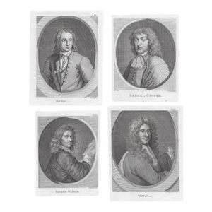Antique Portrait Engravings of Artists - Set of Four
