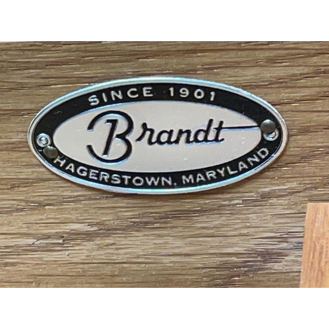 Brandt Mid-Century Modern Campaign-Style Desk With Chair For Sale - Image 4 of 11