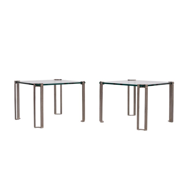 Mid-Century Modern Square Model T24 Sofa Tables by Peter Ghyczy, 1970s, Set of 2 For Sale - Image 3 of 10