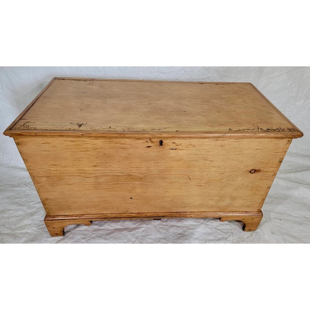 Antique Georgian Pine Blanket Trunk /Box With Original Hardware, Circa 1830 From England For Sale - Image 13 of 13