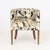 Modern Silk Upholstered Club Chair, with abstract navy and offwhite print above four tapered walnut legs. 26" H x 23" W x...