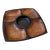 Mid Century Modern Style Heavy Acacia Wood Chip & Dip Serving Tray For Sale