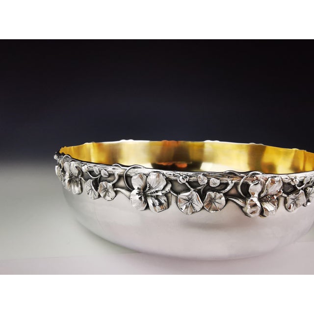 Art Nouveau Silver Bowl in Silver, 1920s For Sale - Image 6 of 11
