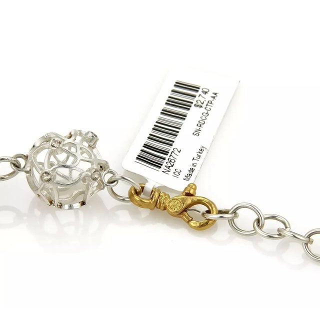 Gurhan Champagne Topaz Sterling Cage Balls Fancy Adjustable Necklace For Sale - Image 4 of 5